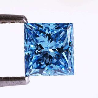 0.54 Carat Princess Cut Blue Diamond available as lab grown diamonds loose stones.
