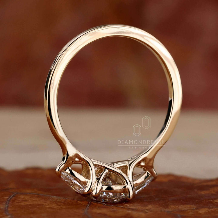 lab created diamond rings