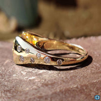 unique moissanite engagement ring