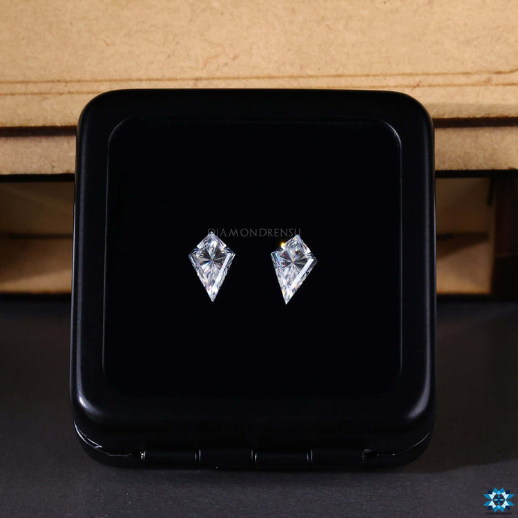 Kite cut designed in 1.13 TCW as moissanite loose stones.
