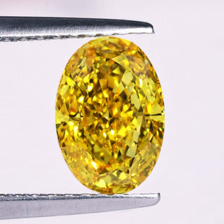 Oval yellow diamond 1 carat loose stone.

