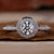 lab grown diamond halo engagement ring