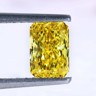 Radiant cut yellow diamond 0.75 carat loose stone.
