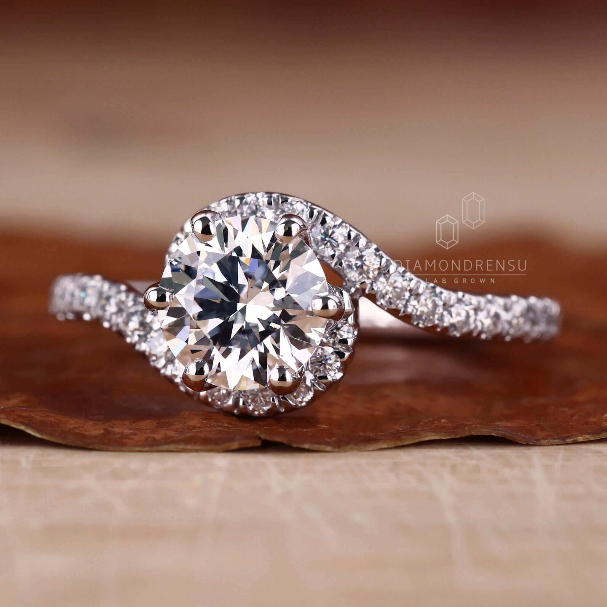 bypass halo engagement ring