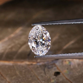 1 carat oval diamond shown as an IGI certified loose grown diamond from Diamondresnu Oval Cut Diamond collection.
