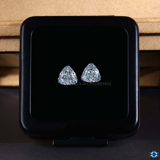 Trillion Step Cut available in loose moissanite with antique styling.

