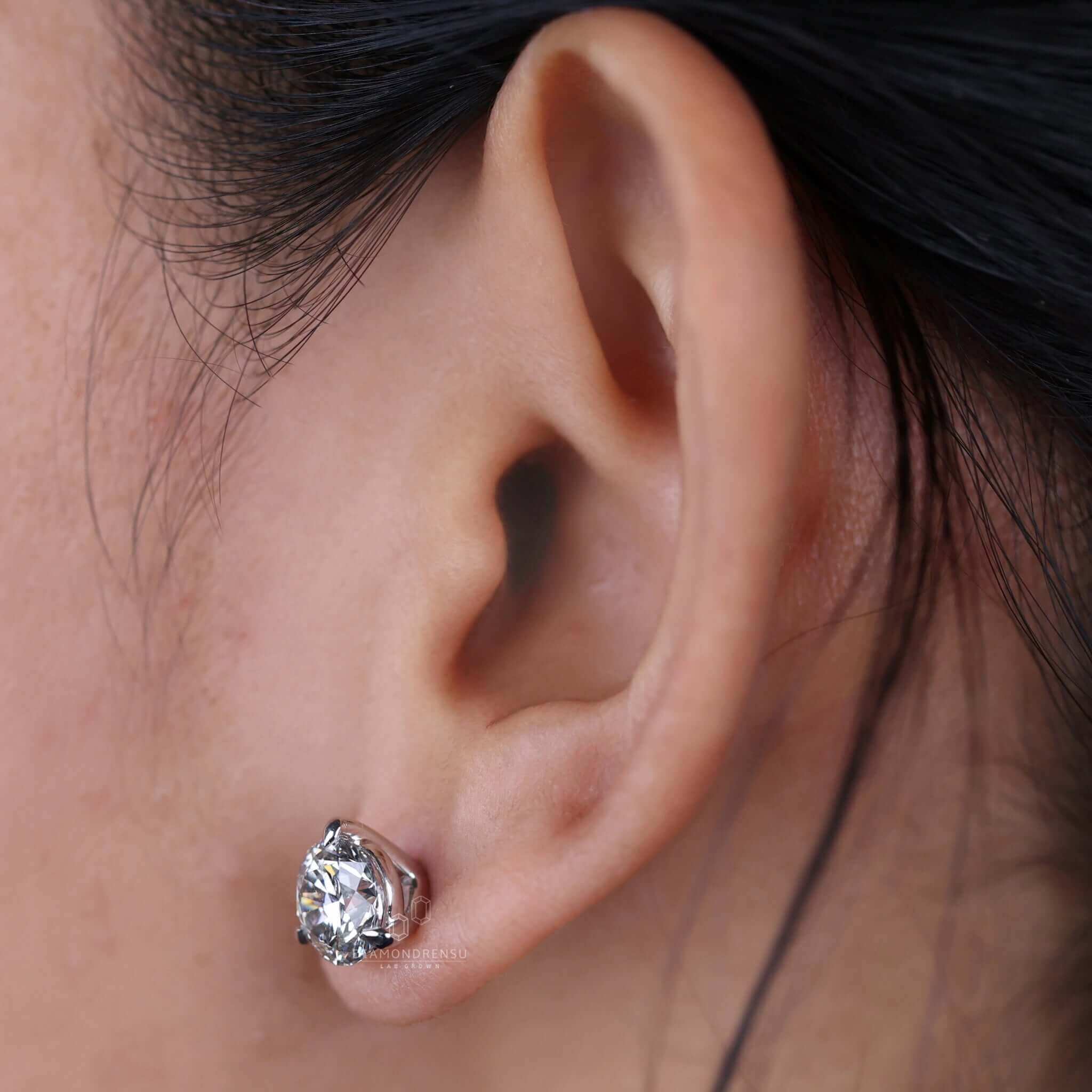 igi certified diamond earrings