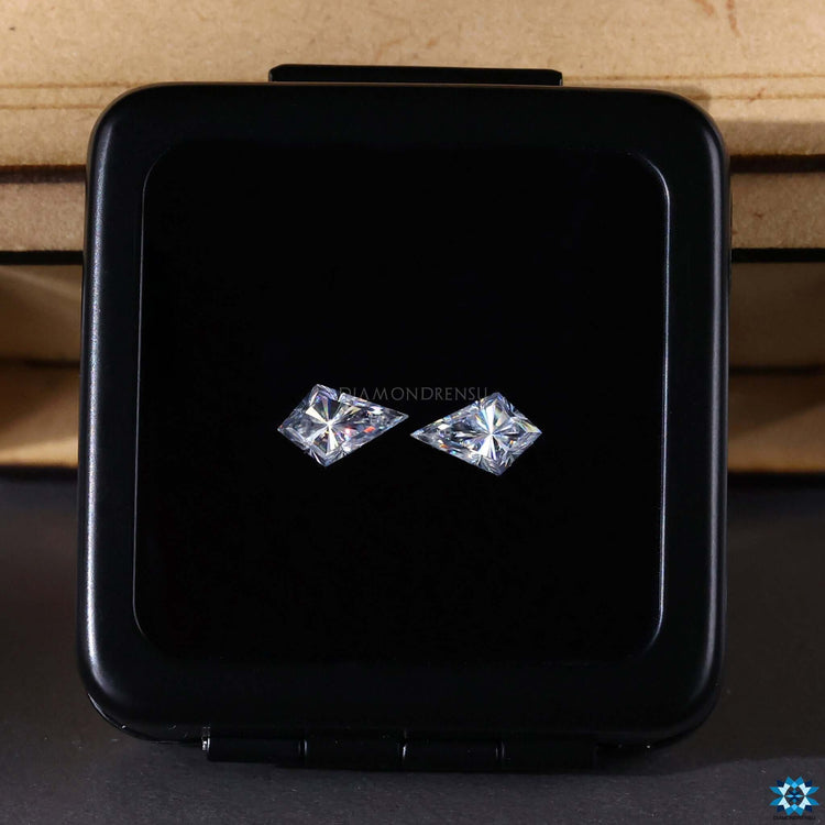 Pair Of Stones available in Kite Cut Stone with clean symmetry.
