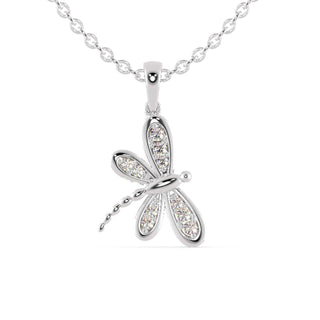The butterfly pendant offers a delicate and elegant design.
