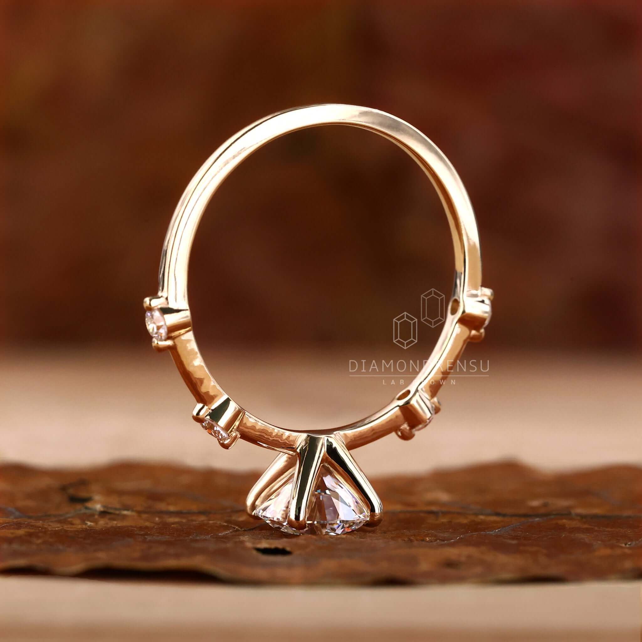lab diamond engagement ring