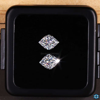 Best pair of moissanite loose stones in Flame Cut style.

