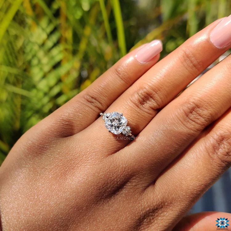 unique moissanite engagement ring