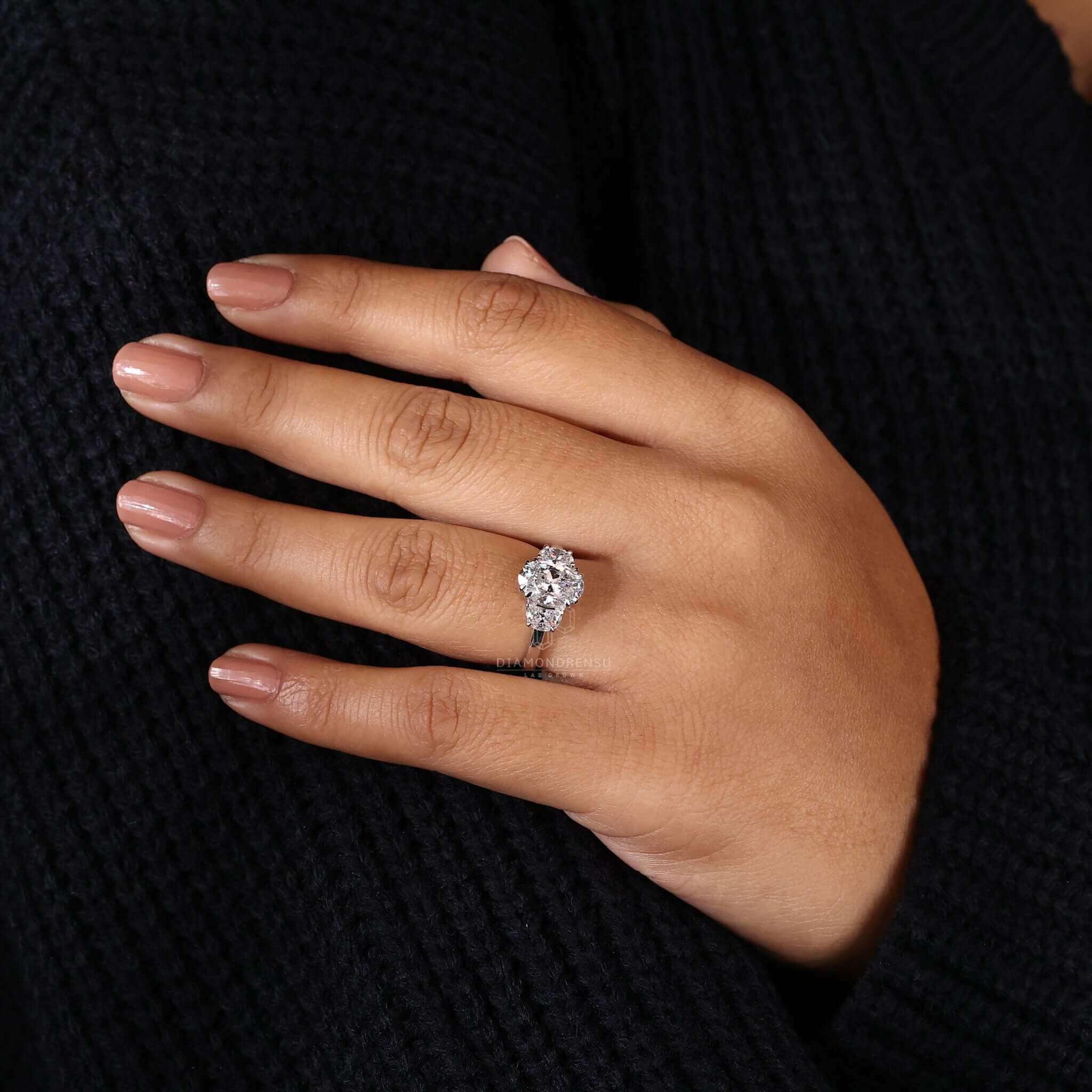 unique lab grown diamond ring