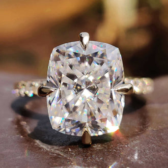 cushion moissanite ring