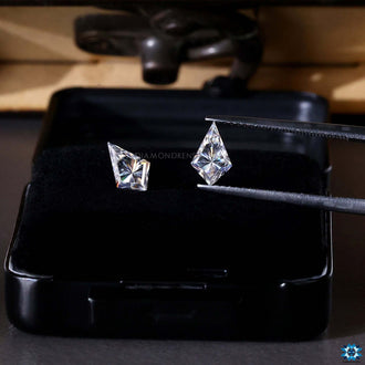 Moissanite Stones listed in kite cut shape for Pair Of Stones buyers.
