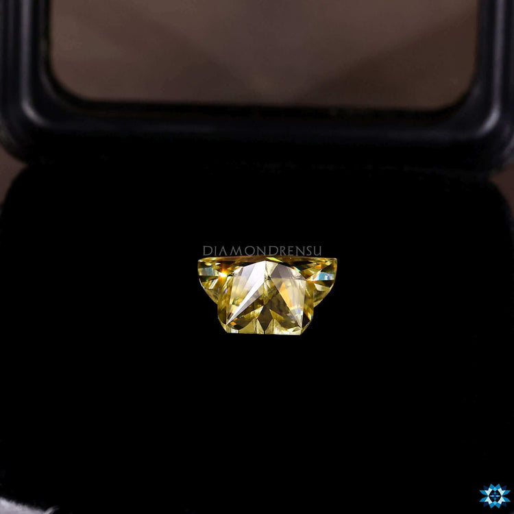 Diamondresnu Butterfly Shaped yellow moissanite loose stone.

