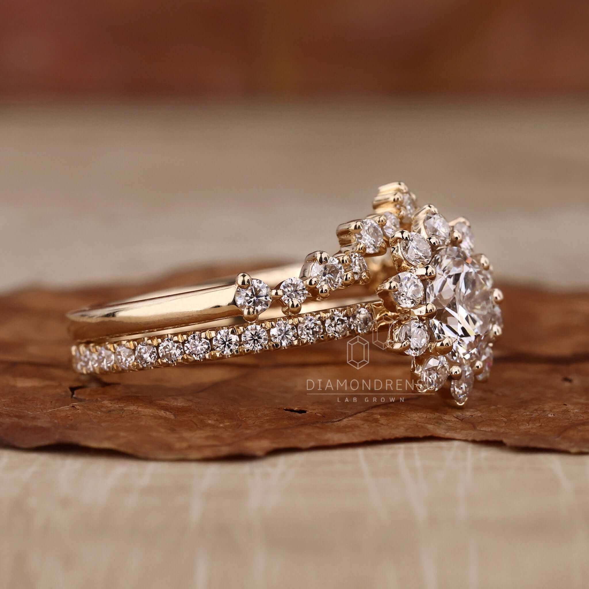 lab created diamond bridal set