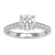 1.60 TCW Round Cut Chathedral Pave Set Moissanite Engagement Ring
