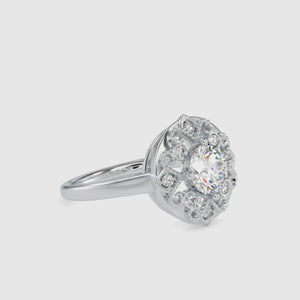 Antique art deco ring in rose gold with a lab grown diamond center
