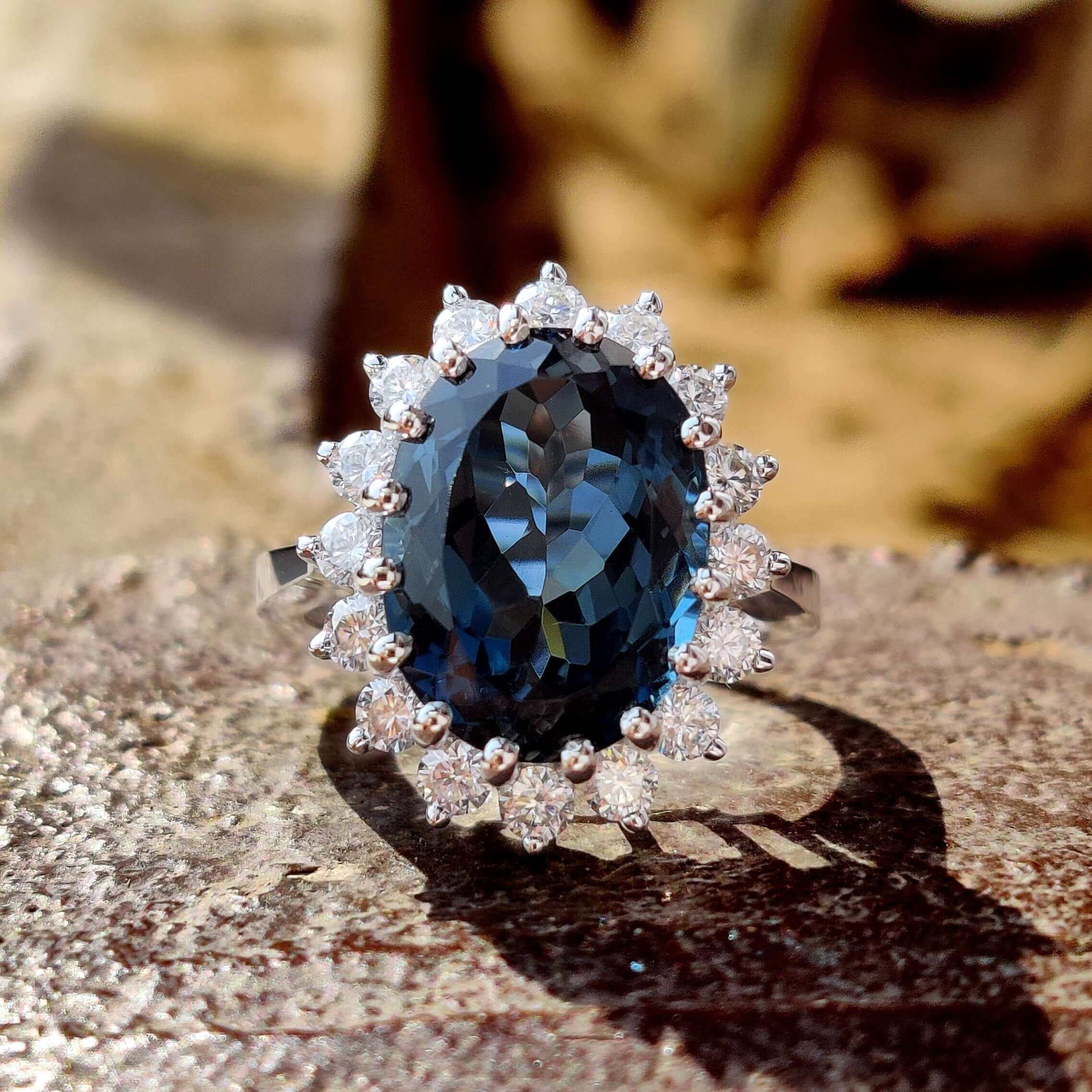 oval blue topaz ring - diamondrensu
