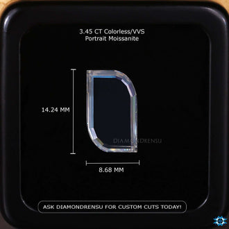 Loose colorless moissanite stone from Diamondresnu.