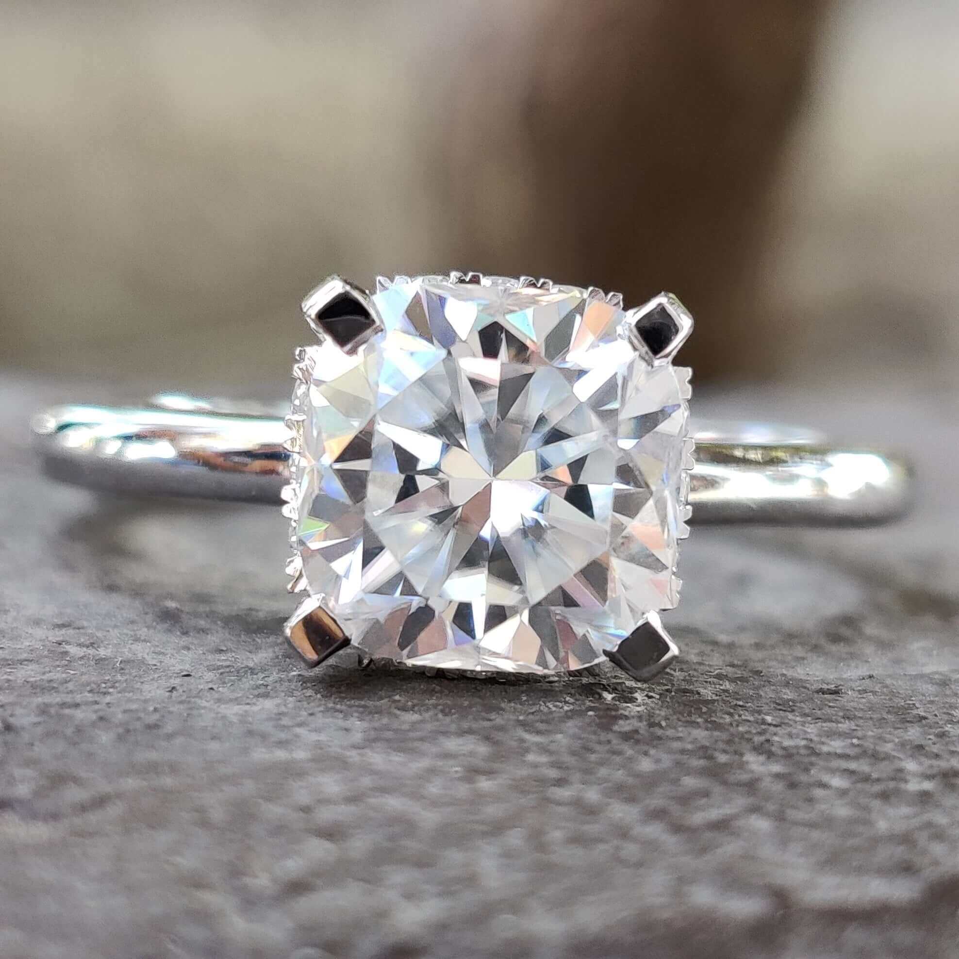 moissanite engagement ring - Diamondrensu