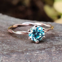 Twisted Engagement Ring featuring a delicate design for timeless elegance.