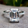 emerald moissanite ring - diamondresnu