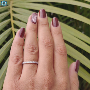 White gold wedding band showcasing timeless elegance.