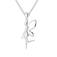 The angel pendant gold offers a sleek, elegant design.
