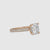 Stunning cushion cut engagement ring pave band for a timeless look.