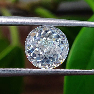 Portuguese cut Moissanite in 2 carat Moissanite style used for custom solitaire rings by Diamondrensu Moissanite.