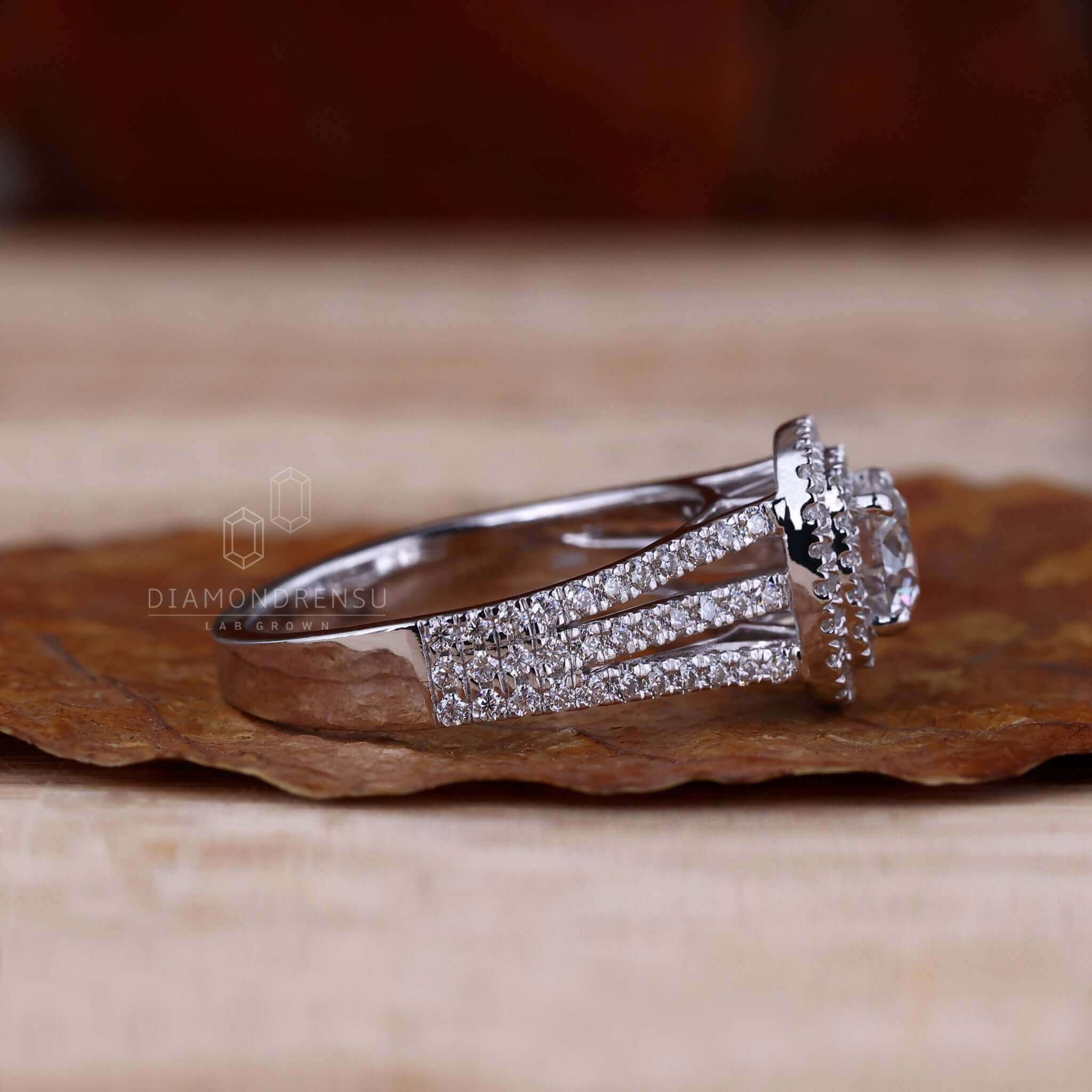 lab created diamond ring