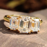 Three stone emerald cut ring emerald cut ring
