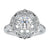 Unique 1.32 TCW Round Moissanite Art Deco Vintage Style Engagement Ring