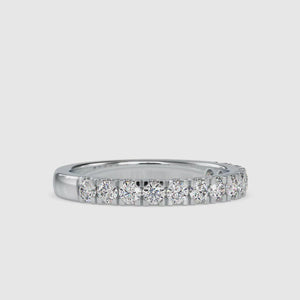 Lab grown diamond wedding band with a diamondrensu design, elegant
