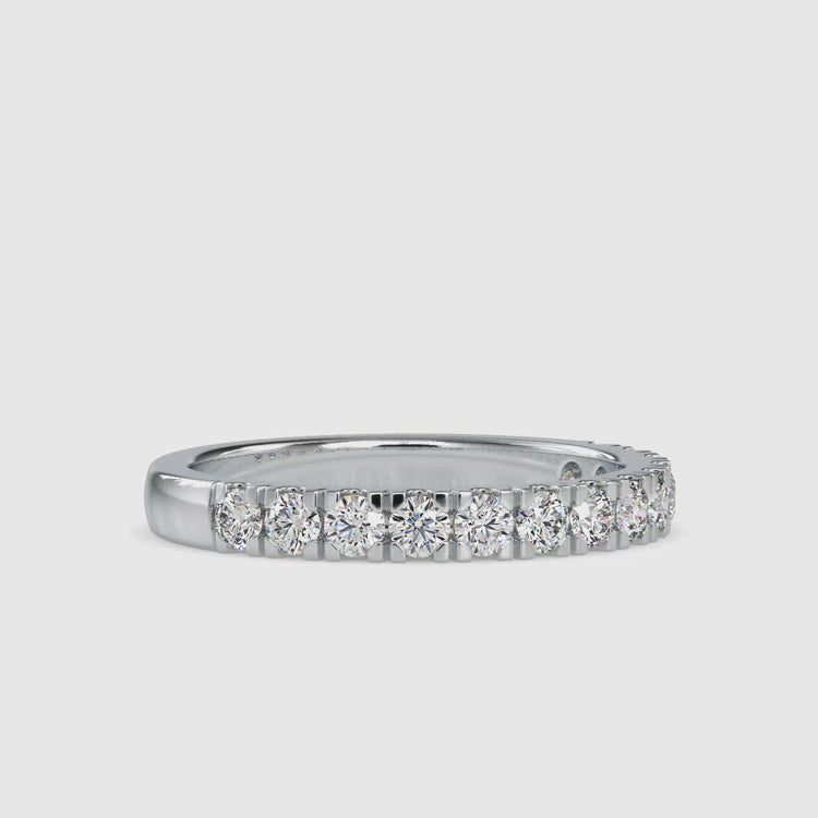 Lab grown diamond wedding band with a diamondrensu design, elegant
