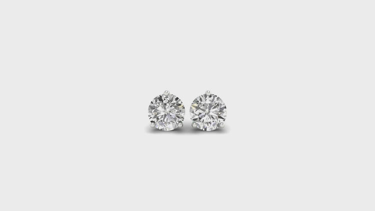 Martini set diamond studs with Lab Grown Diamond, handmade for unique elegance.
