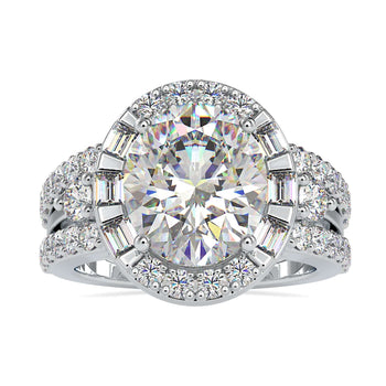 Halo oval ring engagement with a stunning oval cut diamond.
