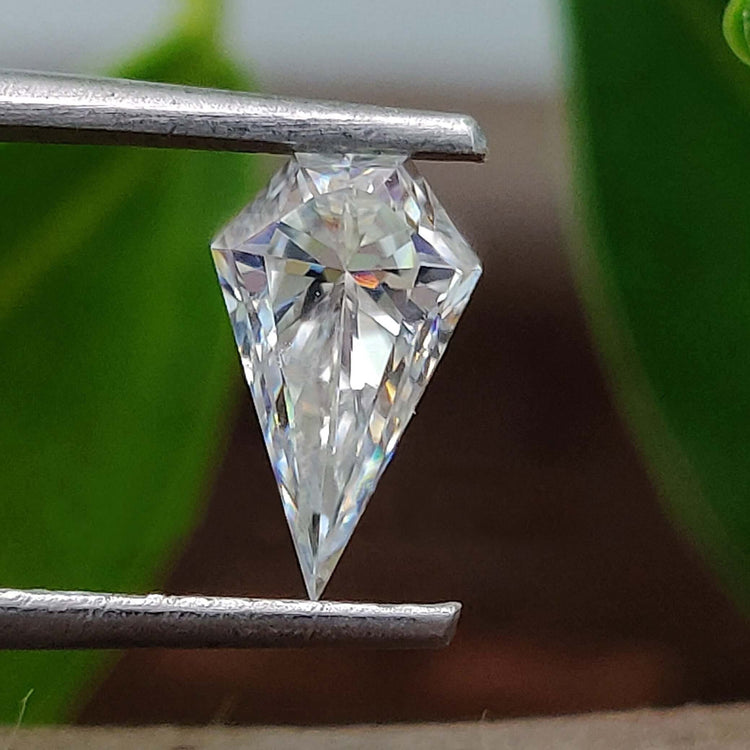 Spear Cut Moissanite in 0.93 carat Moissanite perfect for handcrafted solitaire rings by Diamondrensu Moissanite.