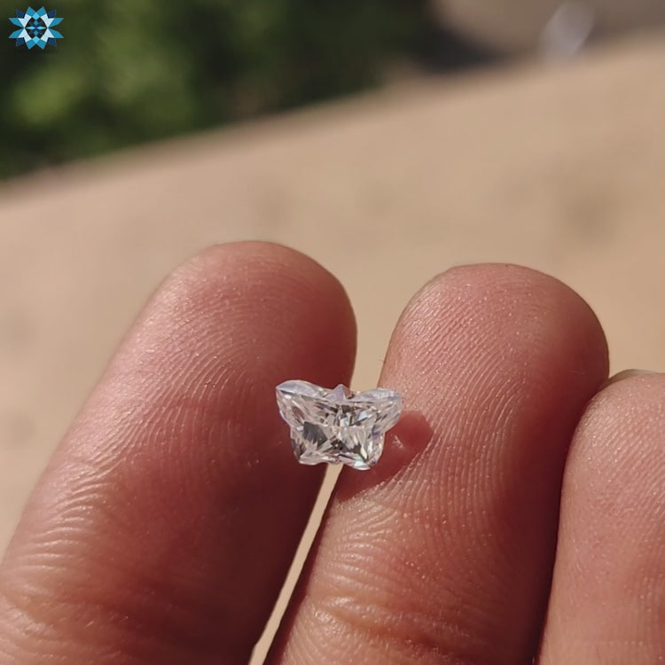 Butterfly Antique Cut moissanite stone from Diamondresnu.
