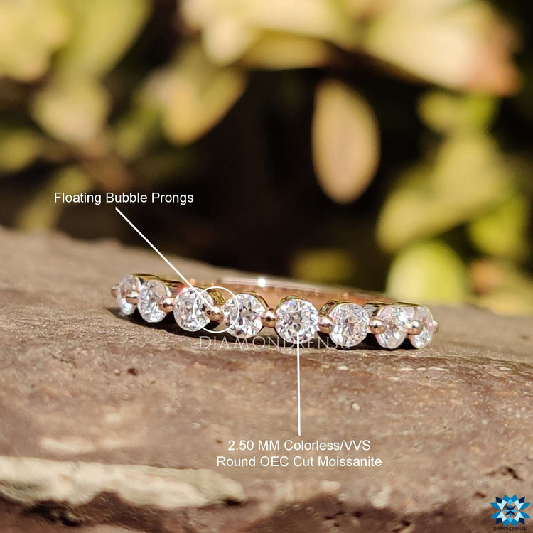 Eternity band for women with a modern minimalist style.