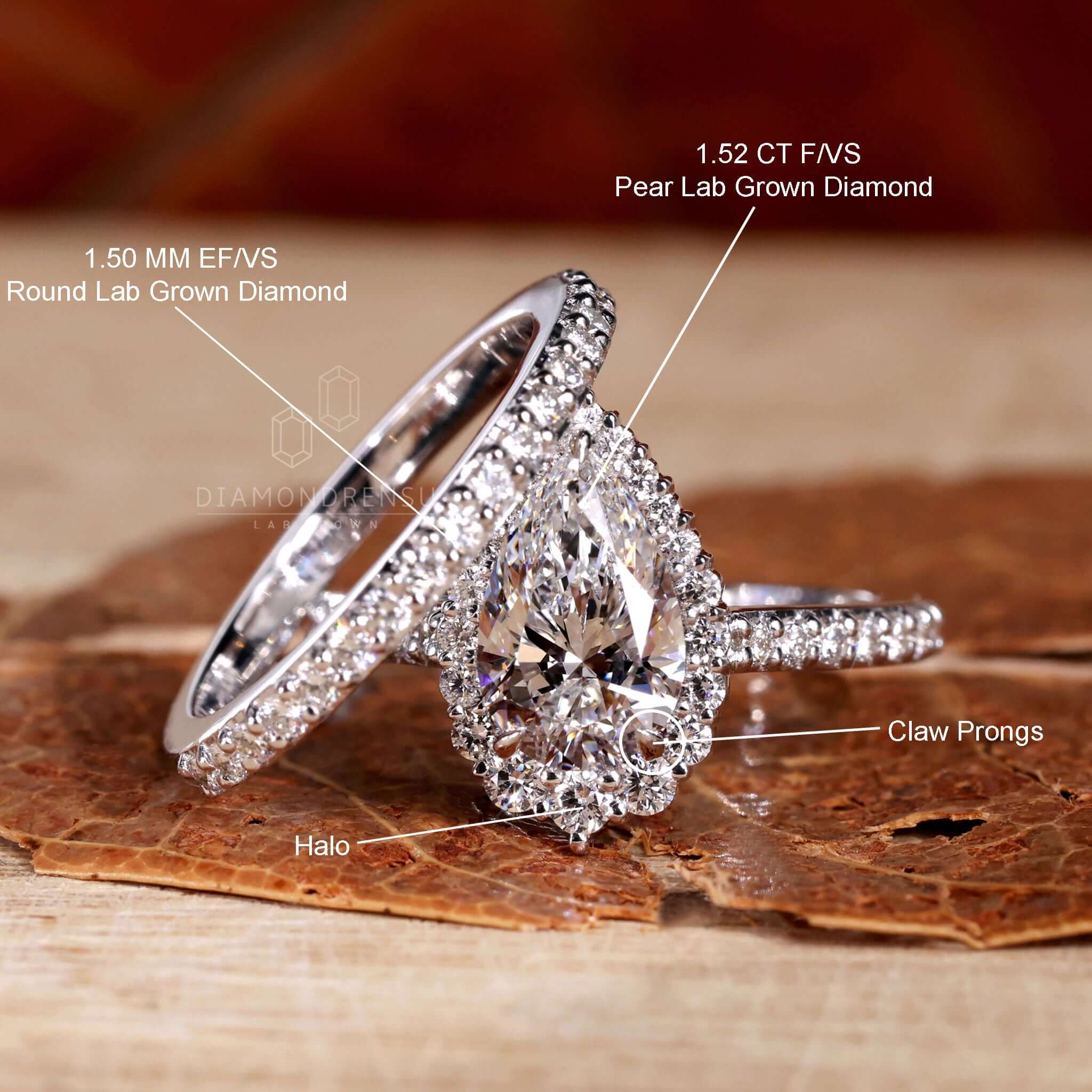 Lab created diamond wedding sets Clearance