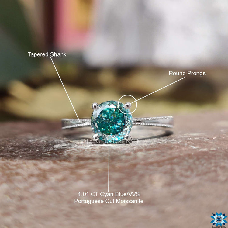 moissanite solitaire engagement ring - diamondrensu