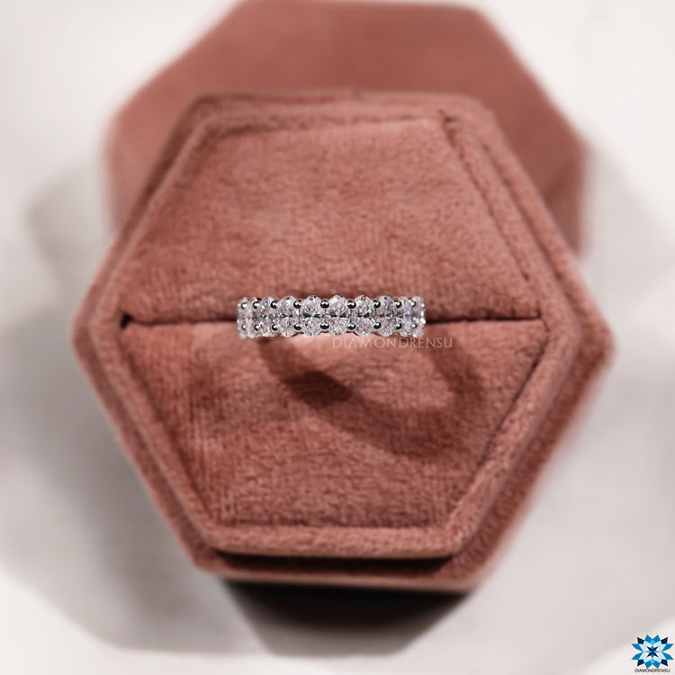 Oval cut eternity band crafted with precision and elegance for a stunning and memorable look.
