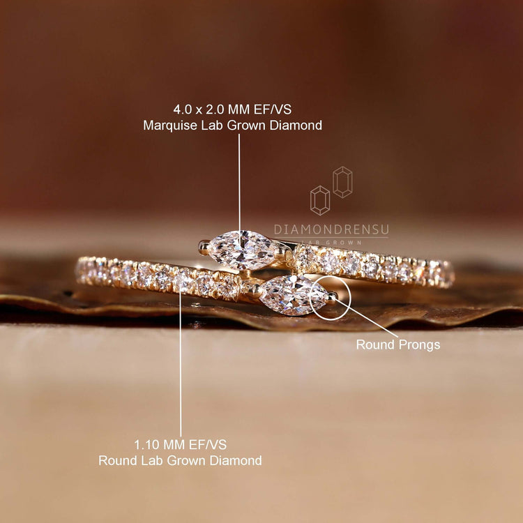 marquise cut diamond band