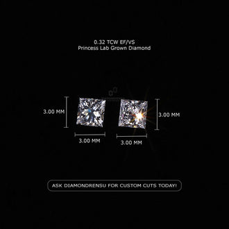 0.30 to 1.0 TW Princess Cut EF/VS Lab Grown Loose Diamond