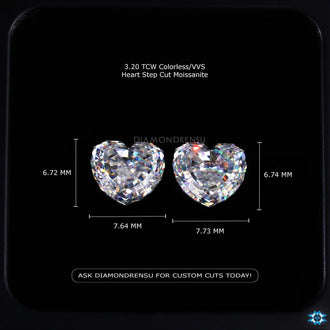 Pair of moissanite loose stones for earring design.
