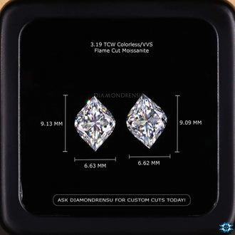 Antique Flame Cut moissanite loose stones for custom jewelry.