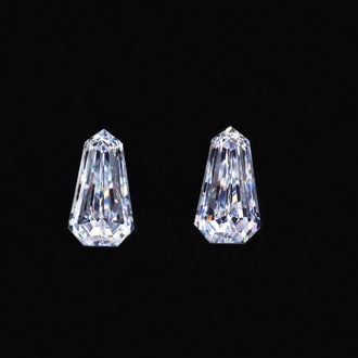 Moissanite Stones available in shield shape moissanite as a Pair Of Stones.
